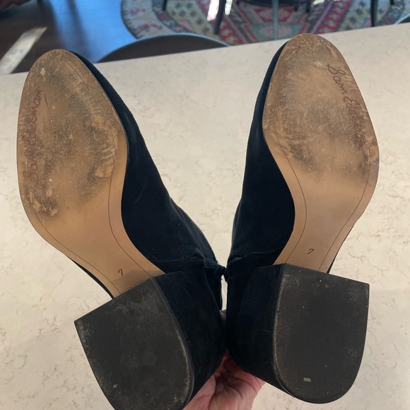 Black Suede Ankle Boots - Picture 5 of 5